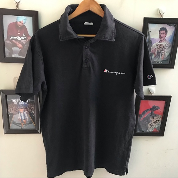 Champion Black polo(M-L) - Picture 3 of 9